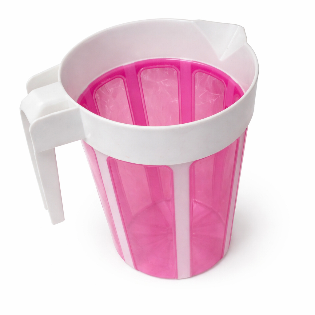 Plastic Measuring Jug with Built In Strainer and Handle